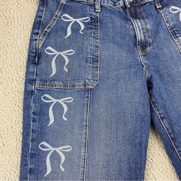 Old Navy Custom Upcycled Loose Hi-Rise Utility Pockets Straight Jean | Size:16P - Picture 3 of 16